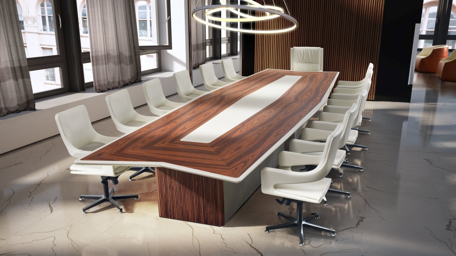 Mesa de reunião Master da i4Mariani numa sala de administração