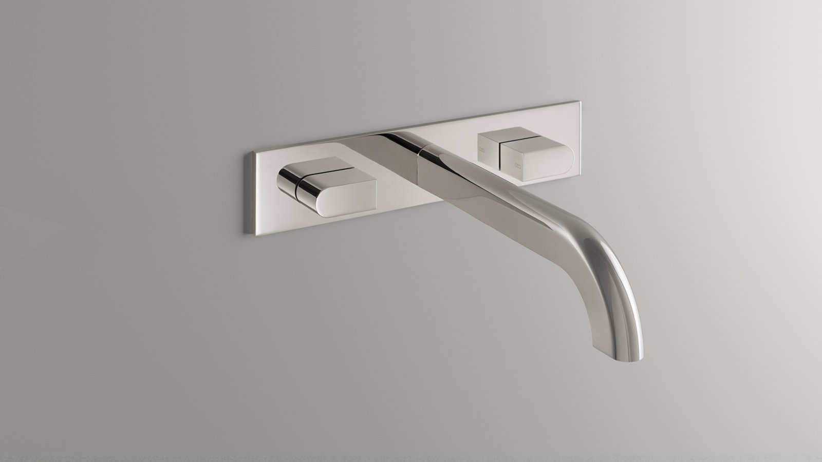 Torneiras de design Sixty da CEA Design em Black Ivory com lavatório de mármore