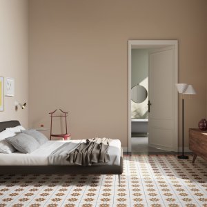 Grés vidrado Mutina com o padrão Corners em 20,5×20,5 cm