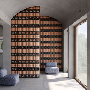 Pormenor da superfície extrudida do tijolo Jali