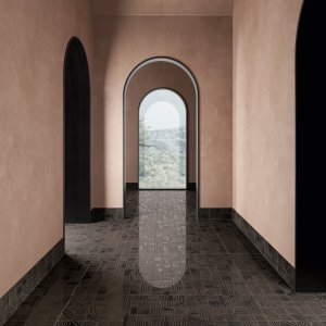 Sala com pavimento Mater