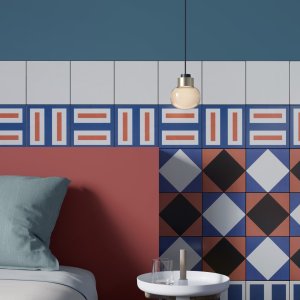 Grafismo Double Red desenhado à mão por Nathalie Du Pasquier