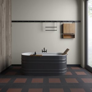 Sala com pavimento Kosei