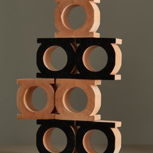 Elemento Jali Neutro em terracota extrudida 24x24x12 cm