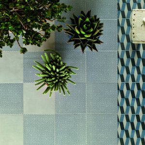 Pavimento de casa de banho em Azulej Bianco impresso
