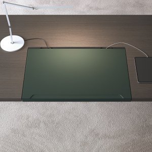 Ecrã frontal baixo de 30 cm numa secretária Arche