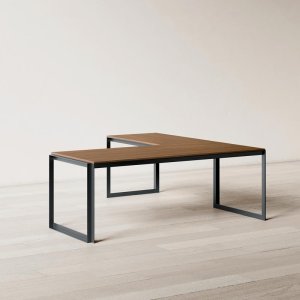 Mesa de reunião quadrada Archiutti em carvalho Tortona com top access