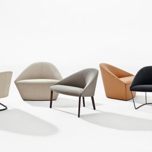 Poltronas para sala de espera Colina da Arper na receção
