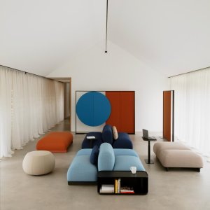 Sistema modular de assentos Ralik da Arper
