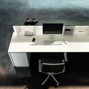 Balcão Lux compacto de 140 cm em carvalho natural