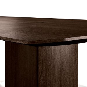 Coluna sinuosa em multilaminado moldado da mesa Trilo