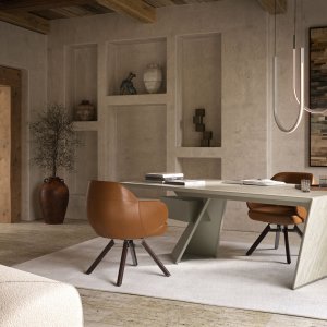 Nasdaq de 260x120 cm com gaveteira no lado curto
