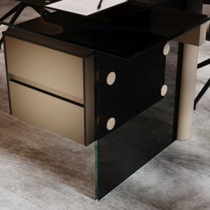 Mesa de apoio Cloud 120 × 60 cm junto das poltronas de direção