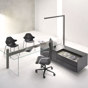 Painel frontal em HPL da secretária moderna Cloud da Codutti