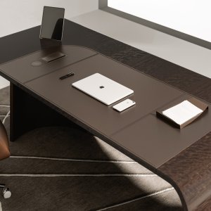 Mesa de reunião semioval da coleção Mithos