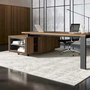 Mesa de reunião GO com elemento de cobertura central