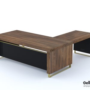 Mesa de centro 60 × 60 cm em nogueira fumada, coleção I Rovereschi