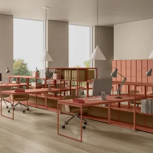 Estante Line System da Dieffebi num espaço colaborativo