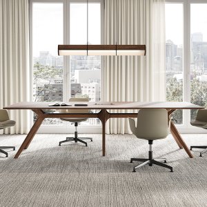 Vidro fumado laminado no tampo da secretária de direção DR