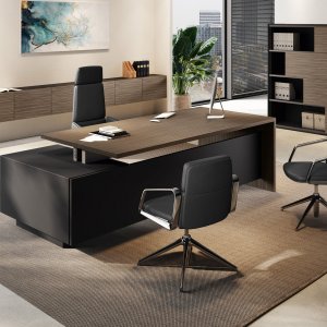 Piso de direção Elite completo — secretária, reuniões e boiserie, design Progetto CMR