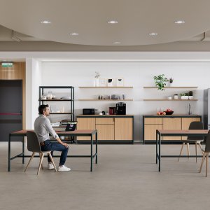 Kitchenette Fluido da Martex em alumínio Verde Giada