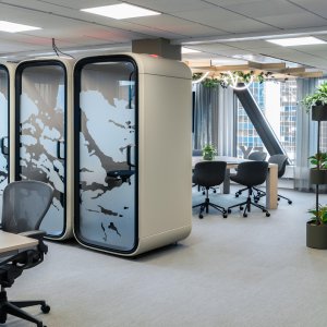 Painéis de aço termolacado da cabine Framery One Compact