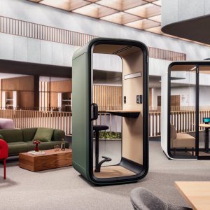 Framery One Compact como sala silenciosa em open space