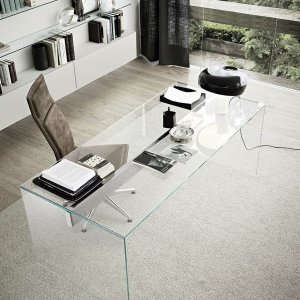Laterais de cristal da secretária Air Desk