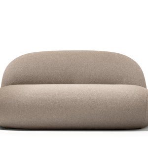 Mesa baixa de betão natural da coleção Hill, 60 por 60 cm