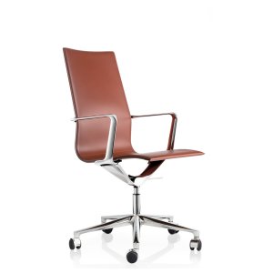 Kuna Chair em couro preto