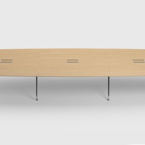 Tampo em cristal retropintado branco numa mesa UniTable da ICF