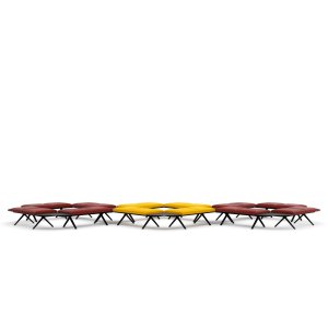 Mesa triangular a ligar dois sofás Kiik