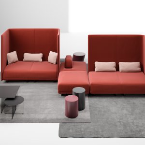 Encosto de sofá em U do Node+ com 196 cm de largura