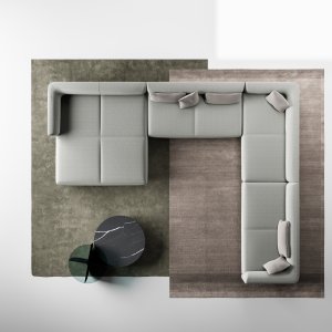 Mesinha baixa Ø 60 com 32 cm de altura no meio de um grupo Node+