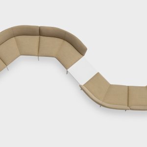 Banco ADD com costas montadas no bordo exterior