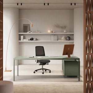 Comby à altura da secretária agregado a uma workstation Sigma
