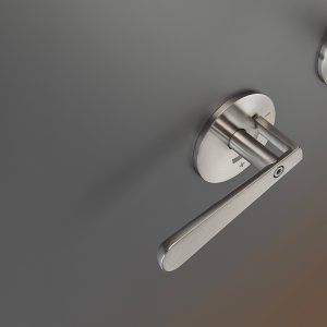 Lutezia da Cea Design, dois comandos em aço inoxidável acetinado