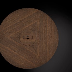 Canto de conversa com mesa redonda Metar de 120 cm