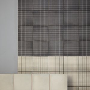 Composição tom sobre tom Aurore Light Blue liso e Grid L
