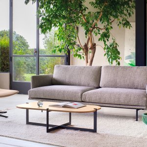 Sofá New York Small de 175 cm em tecido cinzento