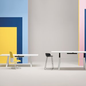 Arki-Table ARKW com pernas em carvalho maciço folheado