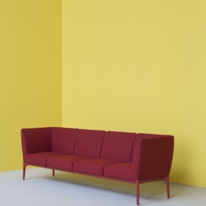 Social Plus de quatro lugares, 2850 mm, numa sala de estar