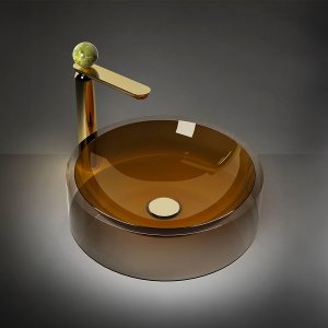 Torneiras de design Perle da Gessi numa casa de banho