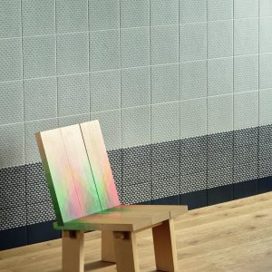 Padrão Cobble Green da coleção Tape em grés vidrado