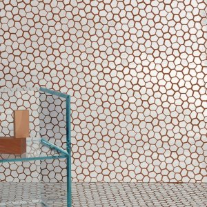 Casa de banho revestida a mosaico Botanica White