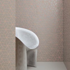 Mosaico Botanica Grey Matt na parede