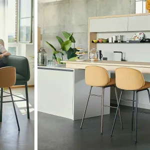 Cadeira de freixo maciço se:café wooden chair com assento em palhinha