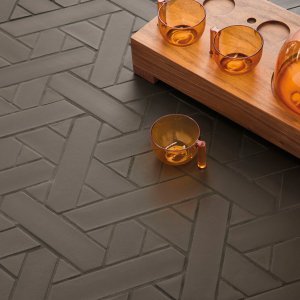 Detalhe da trama triangular San Jiao no tom Cream
