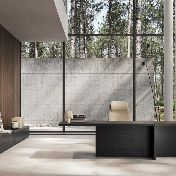 Escritório com executive desk e mesa de reunião Frezza, made in Italy